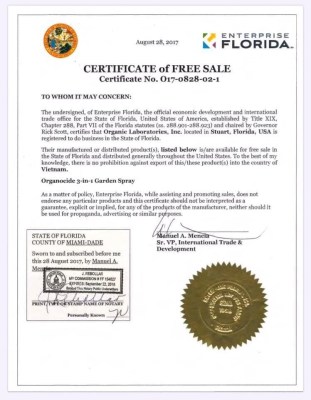 3-in-1 pesticide & fungicide certification