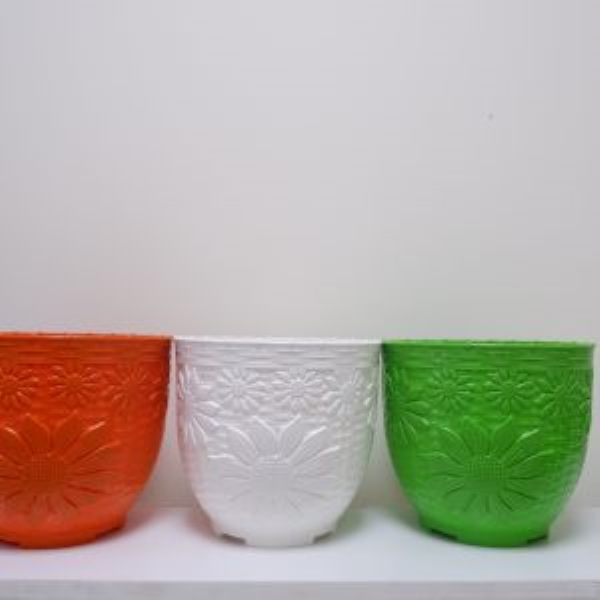 Sunflower Plastic Rattan Pot