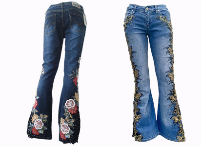 Embroidery on jean