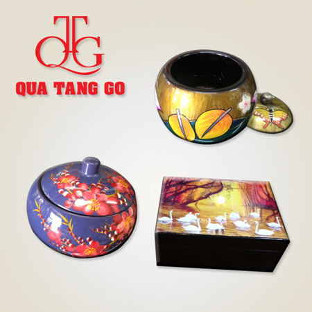 Lacquer wooden boxes