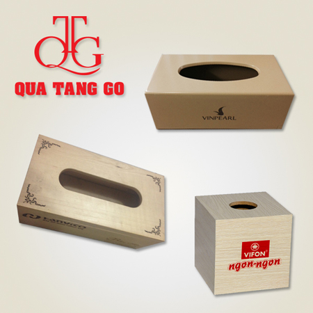 Wooden tissue boxes