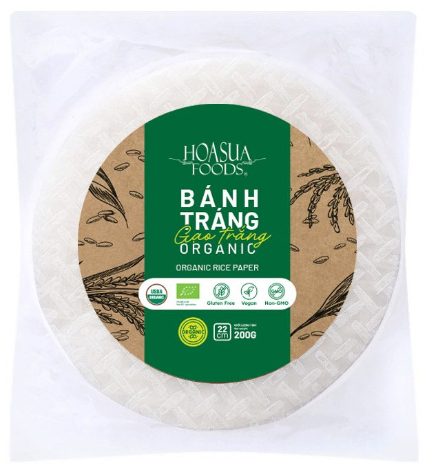 Organic white rice paper