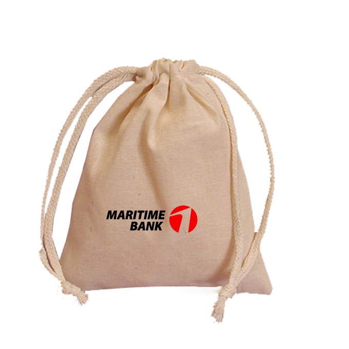 Burlap drawstring