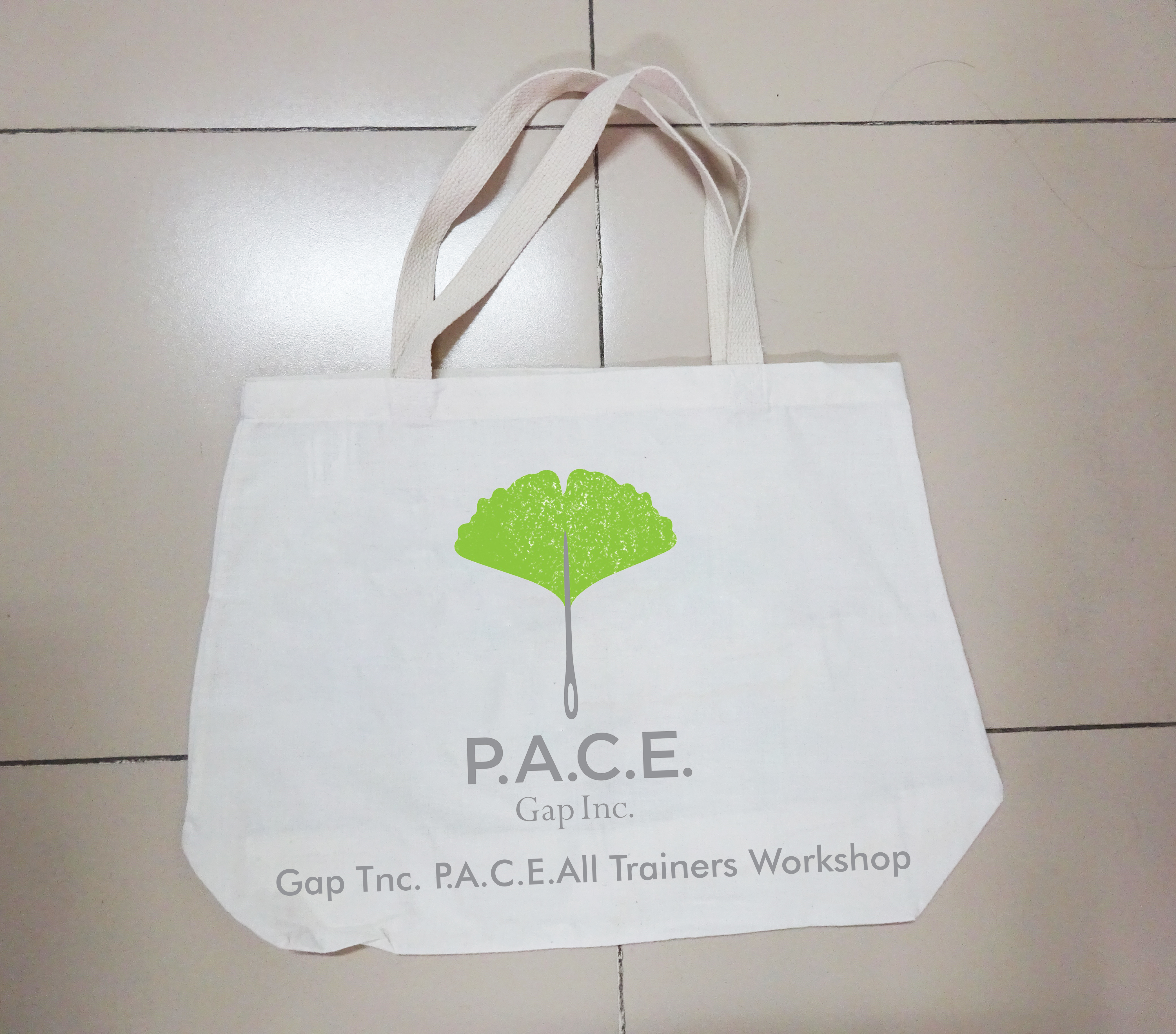 Bleached burlap bag