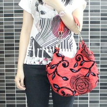 Hand embroidered handbag