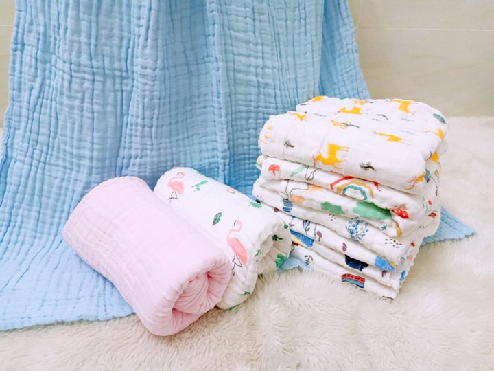 Crinkled muslin fabric (for towels & blankets)