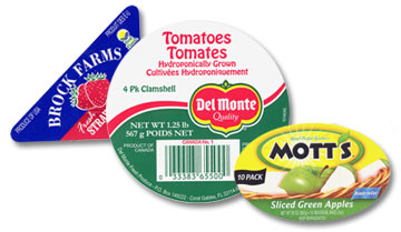Fruit product label printing