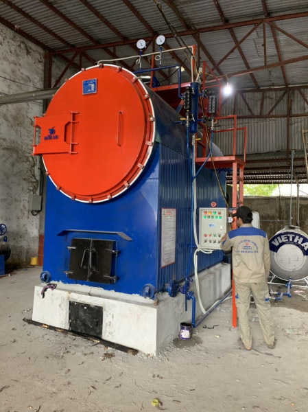 Charcoal fired boiler