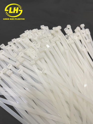 White plastic cable tie