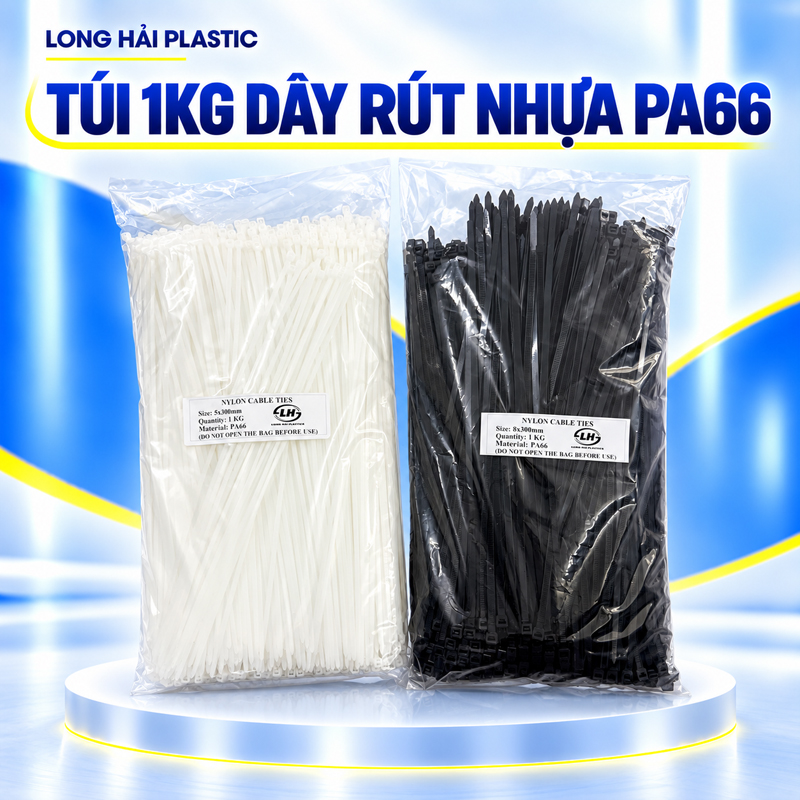 1kg bag of plastic cable ties