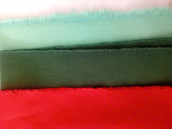Red, green canvas fabric