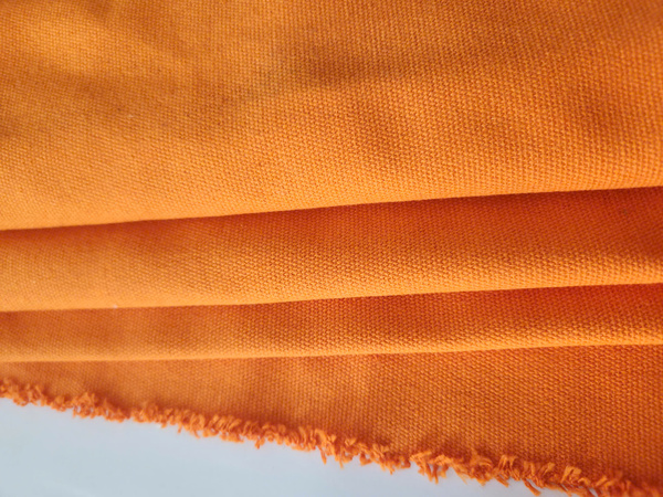 Orange canvas fabric