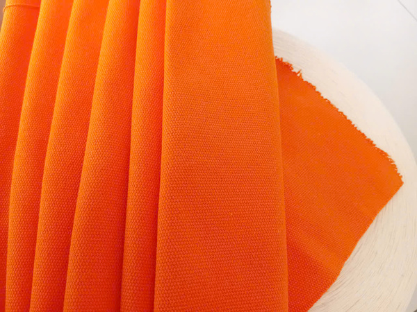 Orange canvas fabric