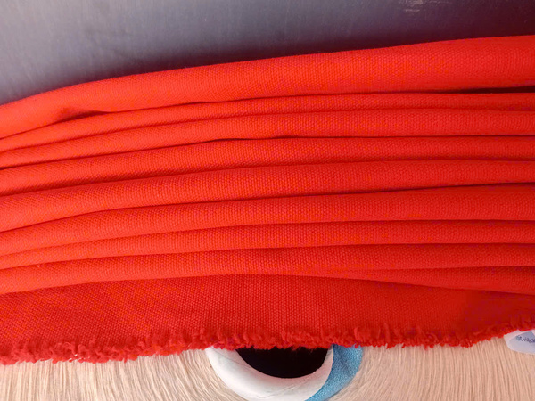 Red canvas fabric