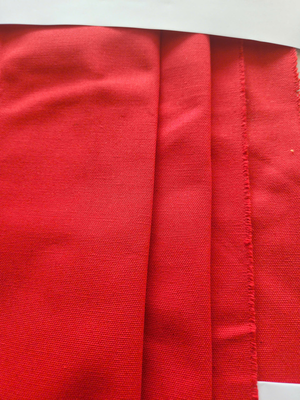 Red canvas fabric
