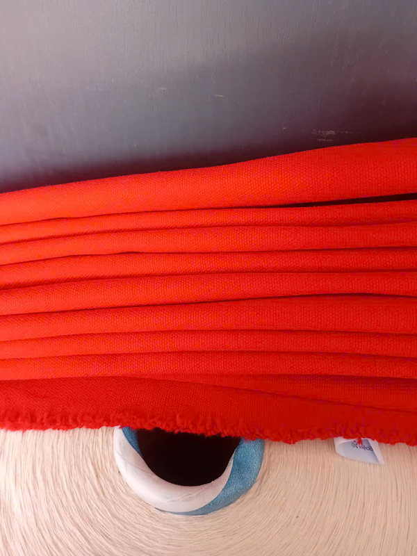 Red canvas fabric