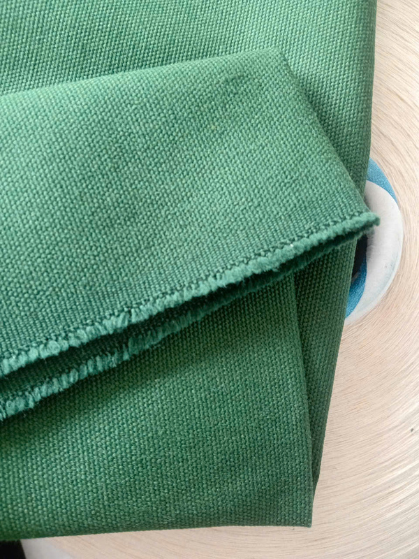 Moss green canvas fabric
