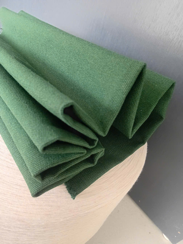 Moss green canvas fabric