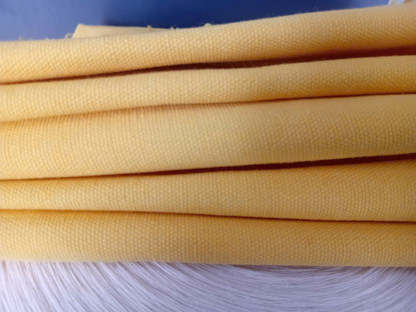 Yellow canvas fabric