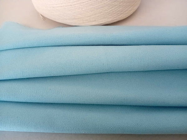 Blue canvas fabric