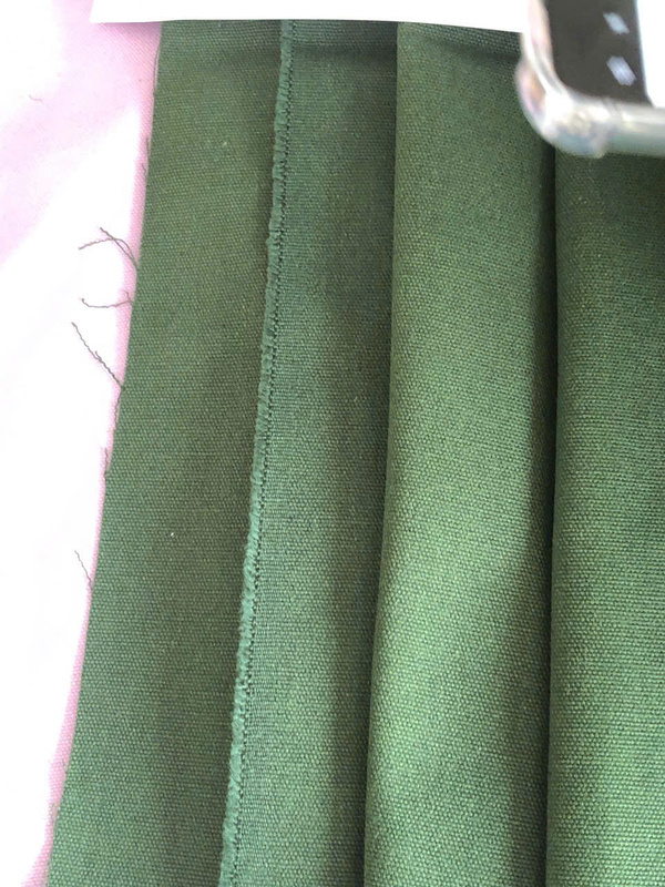 Moss green canvas fabric