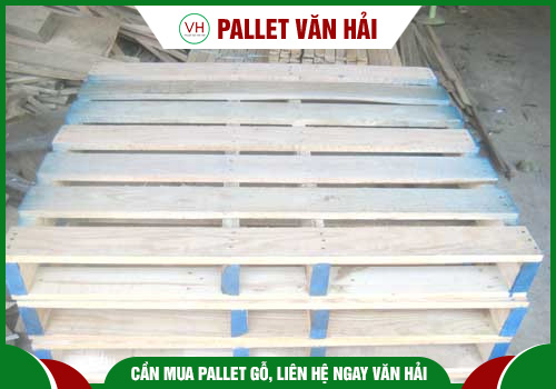 Warehouse wooden pallet