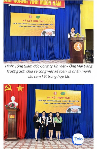 Signing accounting training with Banking Academy of Vietnam