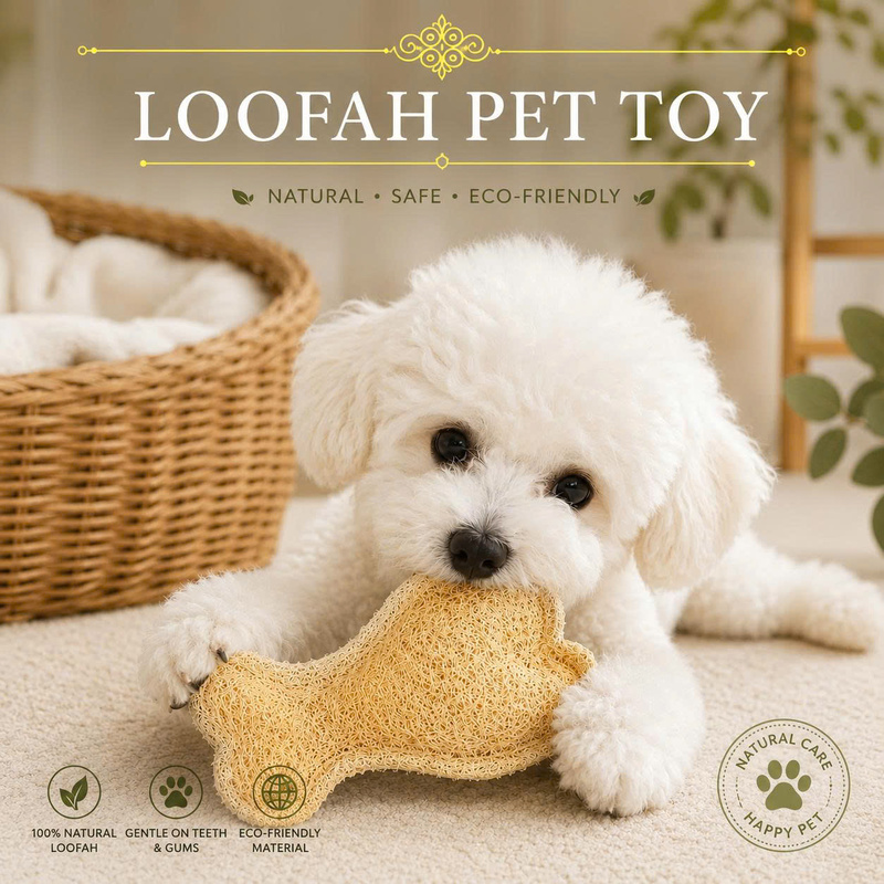Loofah pet toy