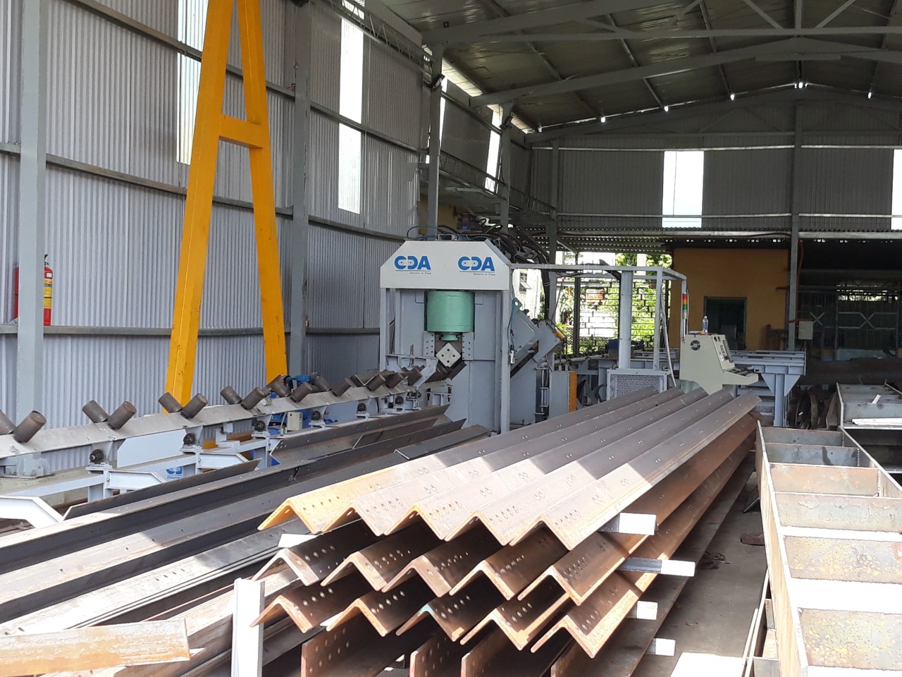 Angle steel punching line