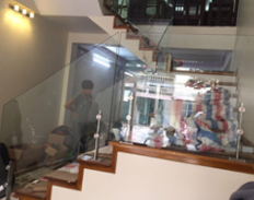 Glass banister
