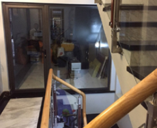 Glass banister