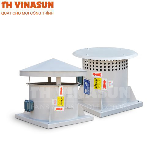 Roof-mounted axial exhaust fan