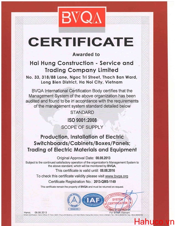 Certification