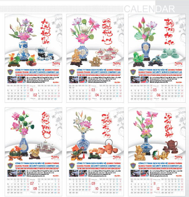 Calendar printing