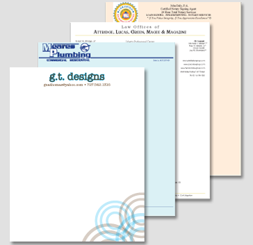 Letter header printing