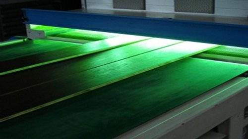 UV coating processing for plywood