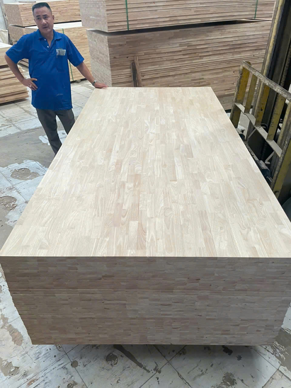 Rubber wood plank joint