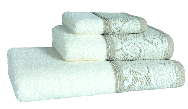 Patterned woven cotton towel