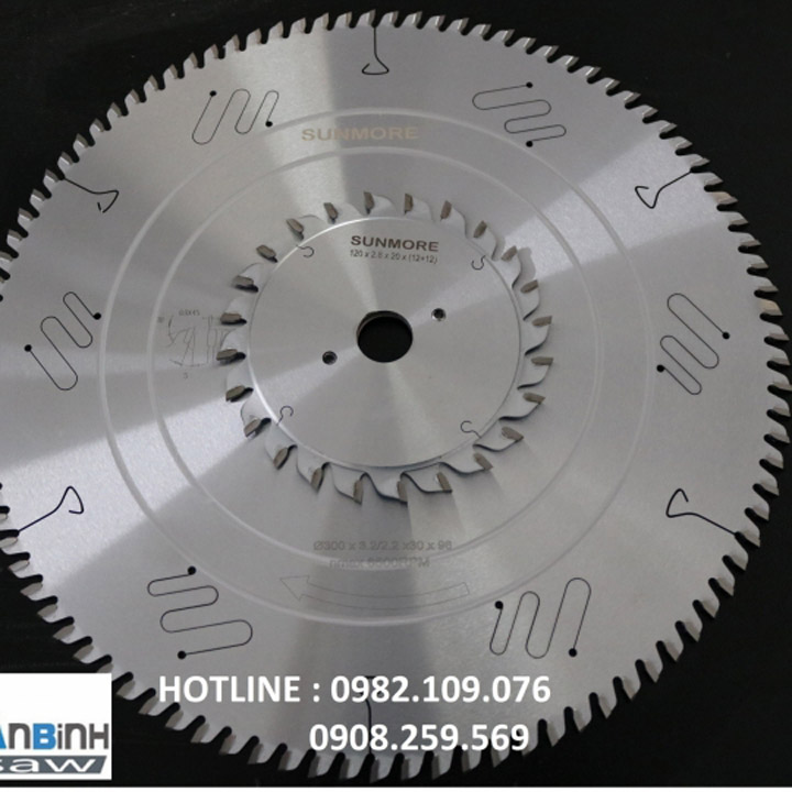Sliding table saw blades