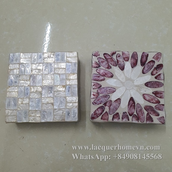 Mother of pearl coaster set