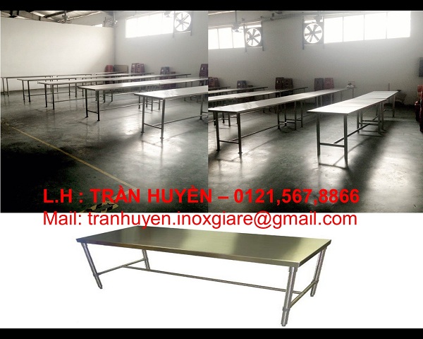 Stainless steel industrial table