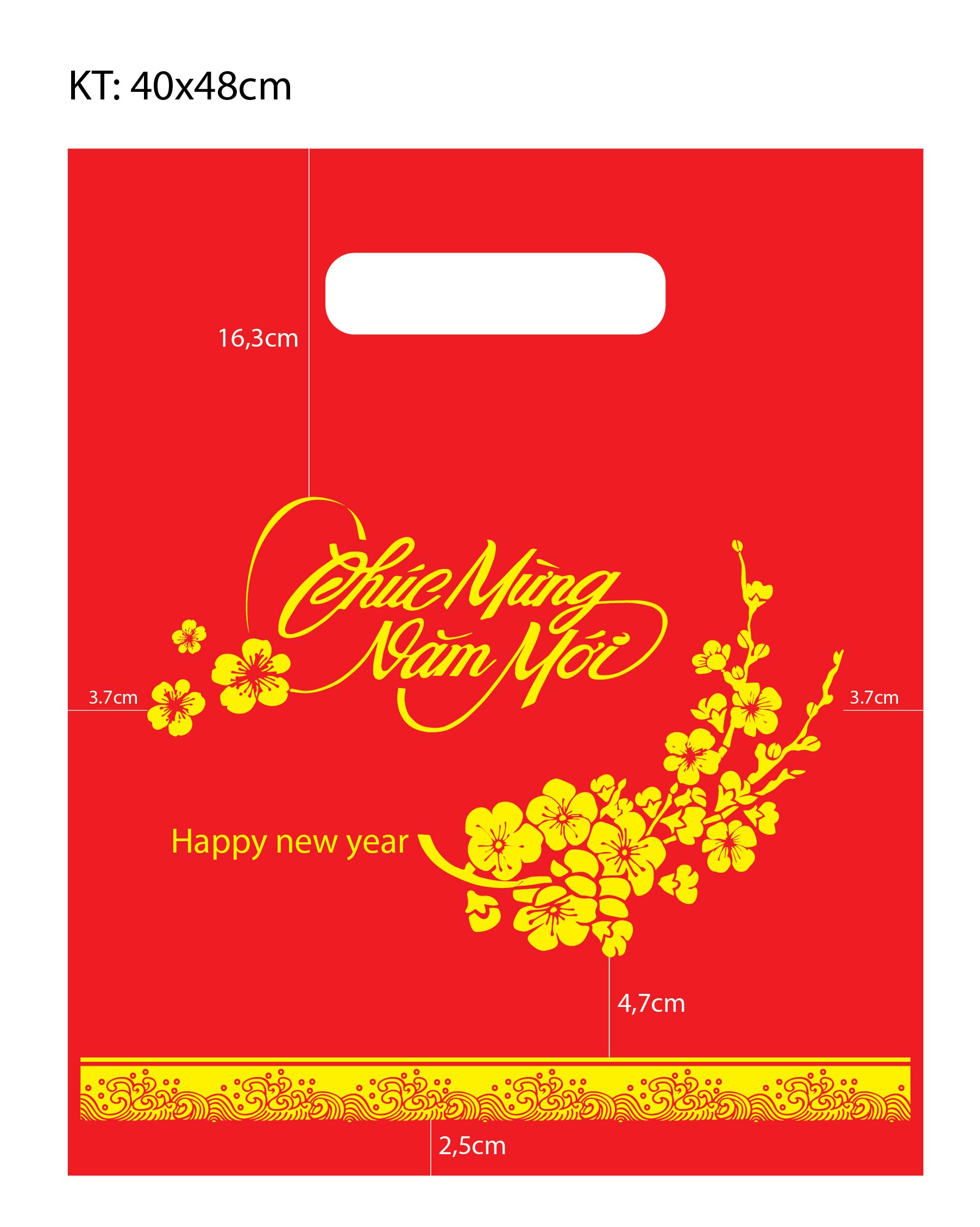 New Year calendar containing non-woven cloth bag