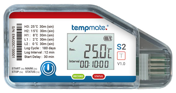 Tempmate-S2 temperature data logger
