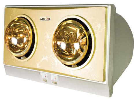 2-bulb bathroom heat lamp