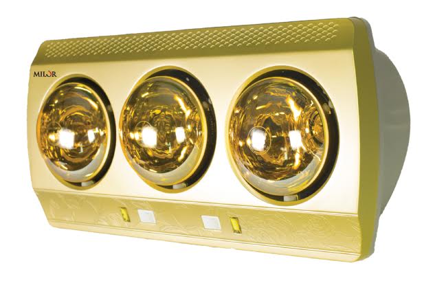 3-bulb bathroom heat lamp