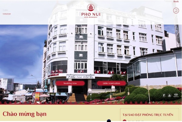 Pho Nui Hotel Website