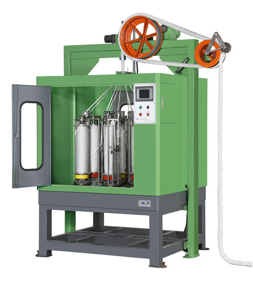 Shoelace weaving machine