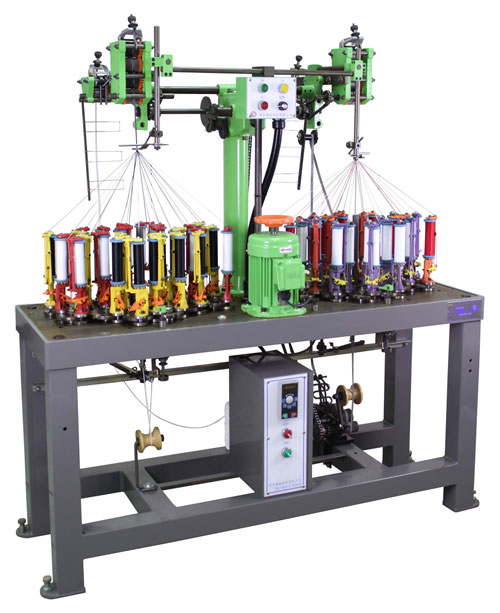 Shoelace weaving machine