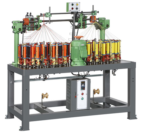 Shoelace weaving machine