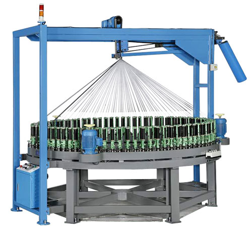 Rubber band weaving machine